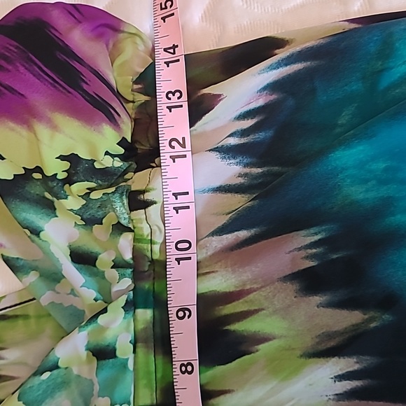 Rue 21 purple and green maxi dress. Razor back straps. Size medium. - Picture 9 of 10